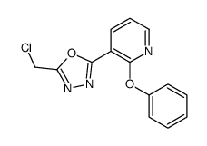 2-(chloromethyl)-5-(2-phenoxypyridin-3-yl)-1,3,4-oxadiazole structure