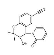 (3R,4S)-3-hydroxy-2,2-dimethyl-4-(2-oxopyridin-1-yl)-3,4-dihydrochromene-6-carbonitrile Structure