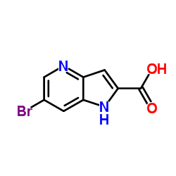 6-bromo-1H-pyrrolo[3,2-b]pyridine-2-carboxylic acid structure