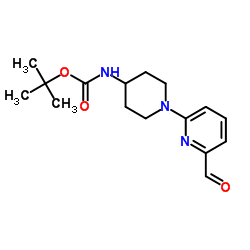 tert-butyl 1-(6-formylpyridin-2-yl)piperidin-4-ylcarbamate结构式