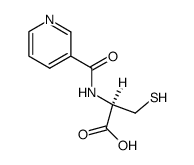 (R)-3-Mercapto-2-[(pyridine-3-carbonyl)-amino]-propionic acid Structure