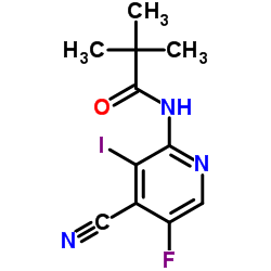 N-(4-Cyano-5-fluoro-3-iodo-2-pyridinyl)-2,2-dimethylpropanamide Structure