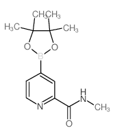 N-甲基-4-(4,4,5,5-四甲基-1,3,2-二氧硼杂环戊烷-2-基)吡啶-2-甲酰胺结构式
