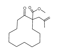 methyl 1-(2'-methyl-2'-propenyl)-2-oxocyclododecanoate结构式