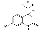 7-amino-4-hydroxy-4-(trifluoromethyl)-3,4-dihydroquinolin-2(1H)-one结构式