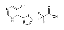 5-bromo-4-thiophen-2-yl-3,4-dihydropyrimidinium trifluoroacetate结构式