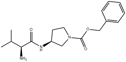 (S)-3-((S)-2-Amino-3-methyl-butyrylamino)-pyrrolidine-1-carboxylic acid benzyl ester Structure