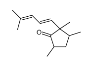 2,3,5-trimethyl-2-(4-methylpenta-1,3-dienyl)cyclopentan-1-one Structure