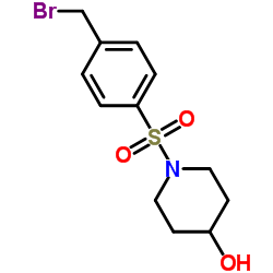 1-{[4-(Bromomethyl)phenyl]sulfonyl}-4-piperidinol结构式