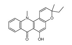 3-ethyl-6-hydroxy-3,12-dimethyl-3H-pyrano<2,3-c>acridin-7(12H)-one结构式