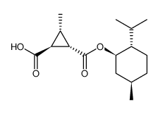 menthyl (1S,2S,3S)-2-carboxy-3-methylcyclopropane-1-carboxylate结构式