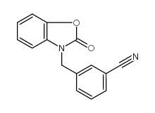 3-[(2-氧代-2,3-二氢-1,3-苯并噁唑)甲基]苯甲腈结构式