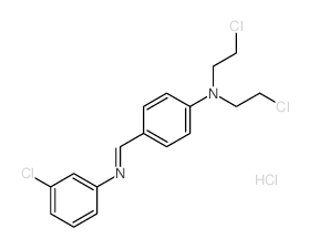 Benzenamine,N,N-bis(2-chloroethyl)-4-[[(3-chlorophenyl)imino]methyl]-, hydrochloride (1:1) picture