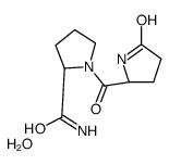 (2S)-1-[(2S)-5-oxopyrrolidine-2-carbonyl]pyrrolidine-2-carboxamide,hydrate结构式