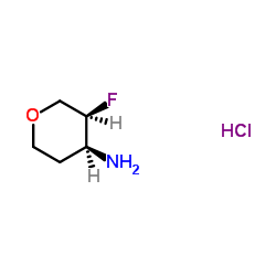 (3S,4S)-3-Fluorotetrahydro-2H-pyran-4-amine hydrochloride (1:1)图片