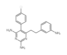 2,4-Pyrimidinediamine,6-[2-(3-aminophenyl)ethyl]-5-(4-chlorophenyl)- Structure