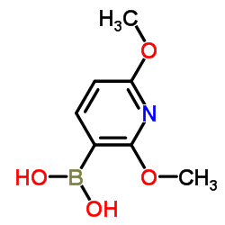 2,6-二甲氧基-3-吡啶硼酸结构式