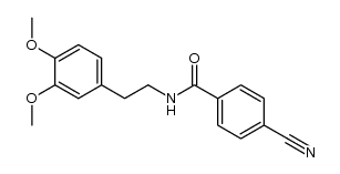 N-(4-Cyanobenzoyl)-β-(3,4-dimethoxyphenyl)-ethylamin结构式