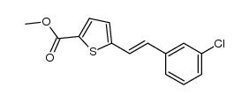 methyl 5-[2-(3-chlorophenyl) vinyl]-thiophene-2-carboxylate结构式