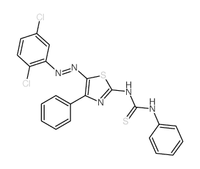 1-[5-[(2,5-dichlorophenyl)hydrazinylidene]-4-phenyl-1,3-thiazol-2-ylidene]-3-phenyl-thiourea结构式