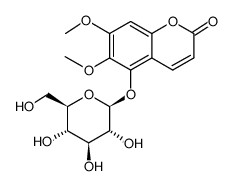 5-(β-D-Glucopyranosyloxy)-6,7-dimethoxy-2H-1-benzopyran-2-one结构式