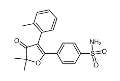 4-(5,5-dimethyl-4-oxo-3-o-tolyl-4,5-dihydrofuran-2-yl)benzenesulfonamide结构式