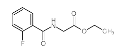 Ethyl 2-[(2-fluorobenzoyl)amino]acetate结构式