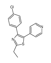 4-(4-chlorophenyl)-2-ethyl-5-pyridin-4-yl-1,3-thiazole结构式