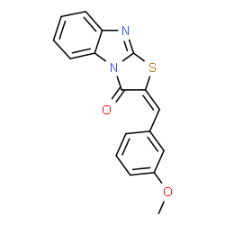 (2E)-2-(3-methoxybenzylidene)[1,3]thiazolo[3,2-a]benzimidazol-3(2H)-one结构式