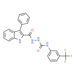 2-[(3-PHENYL-1H-INDOL-2-YL)CARBONYL]-N-[3-(TRIFLUOROMETHYL)PHENYL]-1-HYDRAZINECARBOXAMIDE结构式