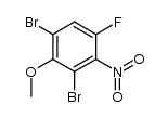 1,3-dibromo-5-fluoro-2-methoxy-4-nitro-benzene结构式