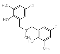 4-chloro-2-[[(5-chloro-2-hydroxy-3-methyl-phenyl)methyl-methyl-amino]methyl]-6-methyl-phenol Structure