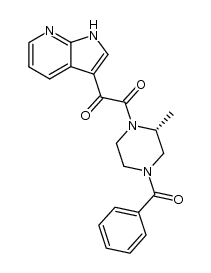 (R)-1-(4-benzoyl-2-methylpiperazin-1-yl)-2-(1H-pyrrolo[2,3-b]pyridin-3-yl)ethane-1,2-dione结构式