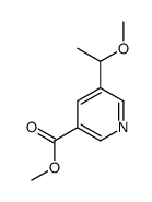 5-(1-Methoxyethyl)-3-pyridinecarboxylic acid methyl ester结构式