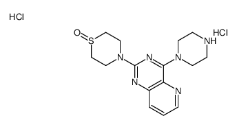 4-(4-piperazin-1-ylpyrido[3,2-d]pyrimidin-2-yl)-1,4-thiazinane 1-oxide,dihydrochloride结构式