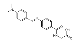 2-[[4-[[4-(dimethylamino)phenyl]diazenyl]benzoyl]amino]acetic acid Structure