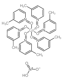 Cobalt(2+), hexakis(3-methylpyridine 1-oxide-O)-, (OC-6-11)-, dinitrate Structure