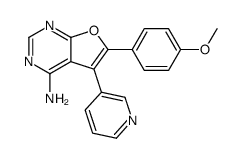 6-(4-甲氧基苯基)-5-(3-吡啶)-呋喃并[2,3-d]嘧啶-4-胺结构式