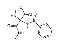 α-Methylamino-α-benzamido-β,β-dichlorpropionsaeure-N-methylamid Structure