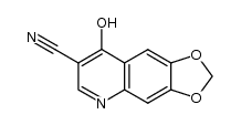 4-hydroxy-6,7-methylenedioxyquinoline-3-carbonitrile结构式