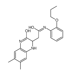 2-(6,7-dimethyl-3-oxo-2,4-dihydro-1H-quinoxalin-2-yl)-N-(2-propoxyphenyl)acetamide Structure