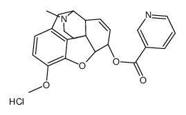 (5α,6α)-7,8-didehydro-4,5-epoxy-3-methoxy-17-methylmorphinan-6-yl pyridine-3-carboxylate hydrochloride结构式