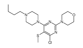 4-[4-(4-butylpiperazin-1-yl)-6-chloro-5-methylsulfanylpyrimidin-2-yl]morpholine Structure