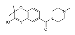 Piperazine, 1-[(3,4-dihydro-2,2-dimethyl-3-oxo-2H-1,4-benzoxazin-6-yl)carbonyl]-4-methyl- (9CI)结构式