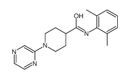 4-Piperidinecarboxamide,N-(2,6-dimethylphenyl)-1-pyrazinyl-(9CI) structure