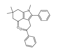 1,6,6-trimethyl-3-(2-oxo-2-phenyl-ethyl)-2-phenyl-1,5,6,7-tetrahydro-indol-4-one Structure