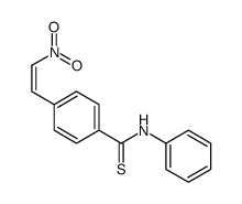 4-(2-nitroethenyl)-N-phenylbenzenecarbothioamide结构式