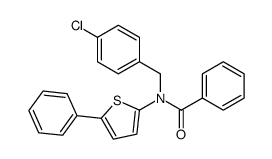 N-[(4-chlorophenyl)methyl]-N-(5-phenylthiophen-2-yl)benzamide Structure