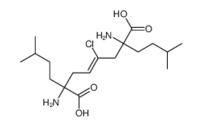 2,7-diamino-4-chloro-2,7-bis(3-methylbutyl)oct-4-enedioic acid结构式