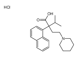 3-methyl-2-naphthalen-1-yl-2-(2-piperidin-1-ylethyl)butanoic acid,hydrochloride Structure